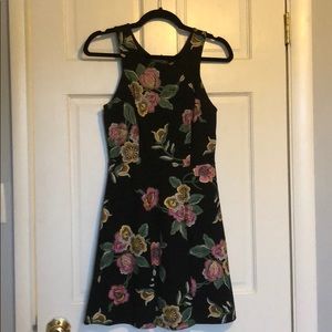 Black, floral dress